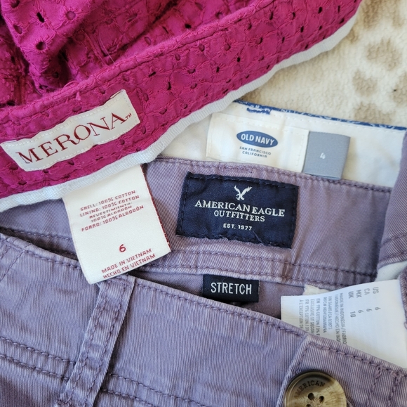 Lot 9 Sz 4 6 Shorts American Eagle Abercrombie Gap J Crew Banana Republic Jean - Picture 11 of 12